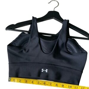 Under Armour Sports Bra Womens‎ Small Black Excellent High Neck Racerback Mesh